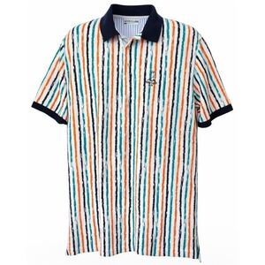 Vintage Izod Club Pinehurst Striped Cotton Polo Shirt Men's XL  Y2K